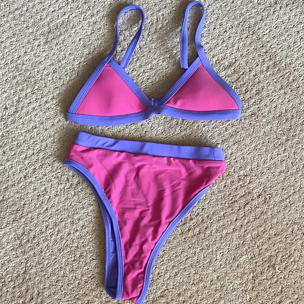 NWOT 93 Play Street Bikini in Poppy/Lilac - Picture 1 of 3